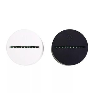 10 PCS 7 Cores Base de Lâmpada de Toque para Luzes Noturnas 3D LED Bases de Luz Branco / Preto LEDs Lâmpadas Portalampada D1.5