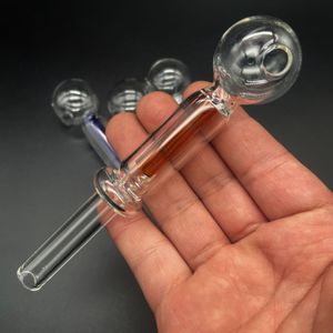 2024 Glass Oil Burners Smoking Pipes Mini Recycle Chamber with 30mm Bowl Straight Bubbler Hand Pipe Dab Tools
