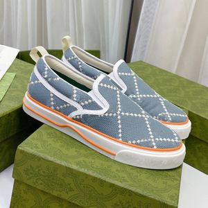 Tasarımcılar Tenis 21 SS Sneaker Tuval Ayakkabı Bej Mavi Yıkanmış Jakarlı Denim Kadın Erkek Ayakkabı ACE Kauçuk Taban İşlemeli Vintage Rahat Sneakers Boyutu 35-45 US5-US11