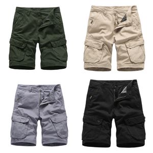 Last shorts män bomull bermuda manlig sommar militär stil raka arbetsfickor svart kort byxor avslappnad armé grön shors man x0628