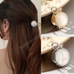 Morsetti per artigli per capelli rotondi da 2,5 cm Forcina per capelli in argento oro per le donne Porta coda di cavallo Barrette Clip Accessori per capelli moda