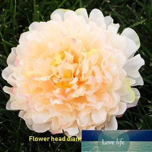 10 pçs Blooming Peony Silk Big Head Flores 18cm Artificial Flowers Home Wedding Decor DIY Hats DIY Marriag Accessoies Presentes de Ano Novo