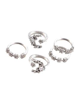 Moon shape digns set for women wholale wedding rings