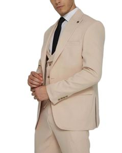 Mäns kostymer Blazers Classic Kostym Homme Män Färger 3 st Notch Lapel Fashion Groom Wedding Slim Fit Blazer Jacket + Pant + Vest Senaste Deisg