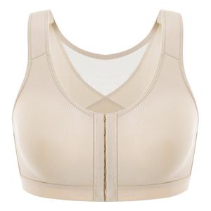 Bras Meleneca Front Front Closure Postawa Bra Wirefree Post Plus Size Wsparcie tylne