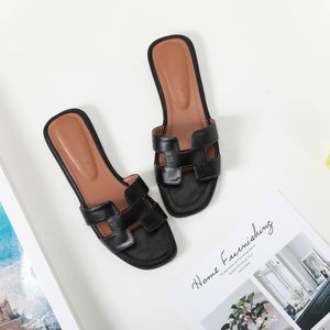 Sandalen Schuhe Casual Mode für Frauen 2021 Berühmte Designer Marke Hausschuhe Hohe Qualität Flache Damen Flip-Flops Luxus Rutschen