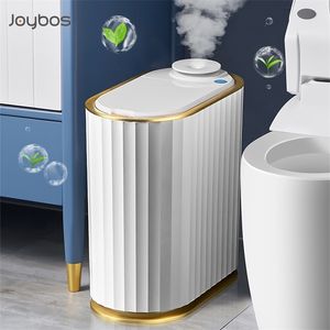 Aromatherapie Smart Mülleimer Badezimmer Toilette Desktop Smart Sensor Mülltonne mit Aromatherapie Lufterfrischer Auto Mülleimer 211215