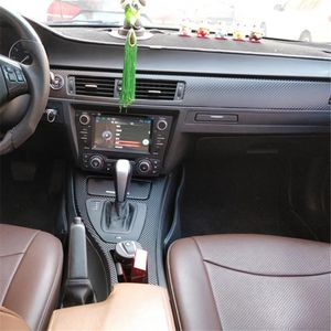 Para bmw série 3 e90 e92 4 portas interior painel de controle central maçaneta da porta adesivos de fibra carbono decalques estilo do carro accessorie208b