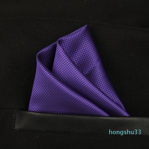 Solid Shiny Full Square Kerchief Handkerchief imitation silk Gentleman Hanky Cravat for Wedding Groom Fashion Accessories