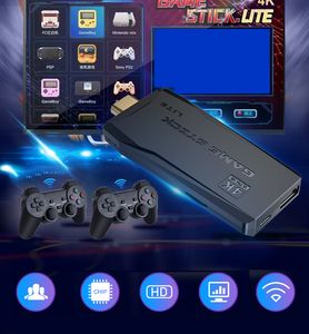 Linux System Spel Spelare 2.4g trådlösa gamepads M8 HD Retro Classic 32GB Video TV Gaming Player Arcade Joystick Moonlight Treasure Box Game Console