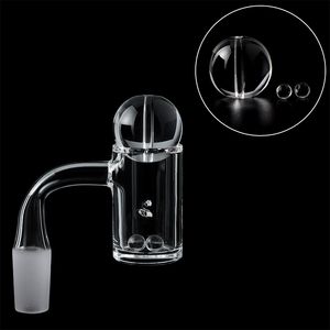 Borda chanfrada girador automático fumar quartzo banger com tampa de carburador de bolha de vidro bolas de pérolas de mármore 10mm 14mm 18mm unhas masculinas femininas para água bongos dab rigs