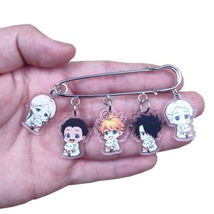 Anstecknadeln, Broschen, Acryl, Anime-Cartoon, The Promised Neverland, Brosche, Mantel, Tasche, Swearter-Abzeichen, klassisch, für Damen, Herren, Mädchen, Geburtstagsgeschenk