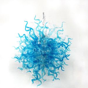 Nordic Pendelleuchte blau Klar Farbe Hand Geblasenes Glas Design Dekor LED Hängende Licht Leuchten Schlafzimmer Moderne Leuchte Suspension 32 Zoll