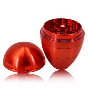 56MM 4 Piece Smoking Egg shape Aircraft Aluminum Herb Grinder Metal Tobacco Grinders Manual Cigarette Crusher