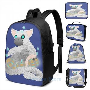 Wholesale usb barrel for sale - Group buy Backpack Funny Graphic Print Trico And Barrels USB Charge Men School Bags Women Bag Travel Laptop