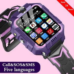 Akıllı Saatler Kullandı toptan satış-Su geçirmez Çocuklar Akıllı İzle Çocuklar Için SOS Çağrı Telefon Saatler Kullanın SIM Kart PO IP67 Erkek Kız Hediye Android