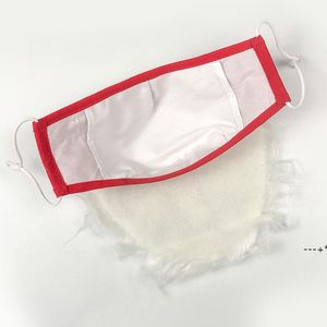 NOVITÀMaschera per il viso in tessuto per barba di Babbo Natale pm2.5 Maschere di cotone caldo invernale transfrontaliero europeo e americano RRD12395