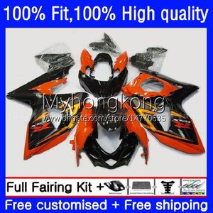 Bodys Injection For SUZUKI GSXR 1000CC 1000 CC K9 09 10 11 12 13 14 16 Orange black 28No.67 GSX-R1000 GSXR1000 2009 2010 2011 2012 2013 2015 2016 GSXR-1000 09-16 OEM Fairing