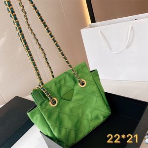 2021 Designer Bag women Totes Fashion nylon chain parachute handbag high quality shoulder bags 5 colors 22 * 21cm