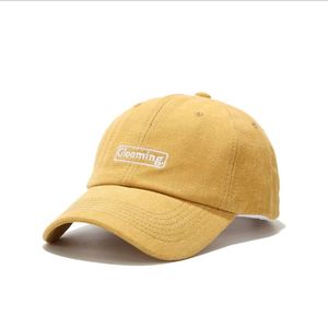 販売中の春の秋の固体小さな新鮮な新鮮な男性の女性の野球帽の帽子GSMB079Aファッションの刺繍入り文字帽子ボールキャップ