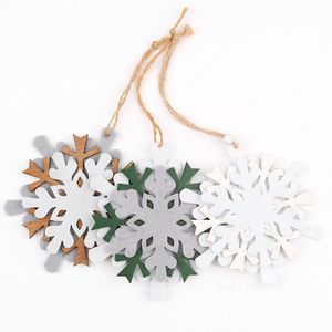 Christmas ornament filc Snowflake Wisiorek DIY Dekoracji Xmas Drzewo Wiszące Wisiorki Rzemiosło T2i53085