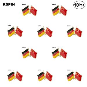 Niemcy China Lapel Pin Flag Flag Pins Brooch Broch Blachy Dużo 10pcs