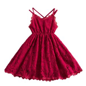 Sommarflickor klänning födelsedagsfest prinsessa klänning spets tunna barn boll klänning elegant barn casual klänning storlek tonåring prom 2-6t Q0716