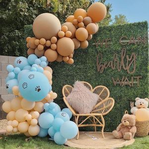 Party Decoration Boy Baby Shower Balloons Garland Arch Kit Blue Balon do Christening Kids Urodziny Ślub