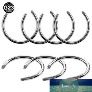 10 pcs / 50 pcs G23 Titanium Nose Piercing Acessórios Ear Trogus Labret Substituição Pipercing Post Apenas Sem Extremidades Gaugas Jóias Corporal Preço de Fábrica Especialista Qualidade