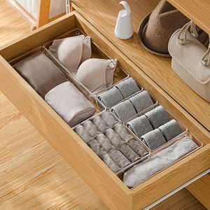 Transparent Desk Drawer Organizers Acrylic Storage Box Jewelry Cosmetic Makeup Organizer Closet Organizer For Small Things WLL1289