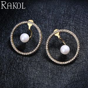 Stud Korean Fashion Pierścień Geometryczny imitacja Pearl Komektowe Kolczyki Party Girl Dressories Personalized Ear Jewelryre51100