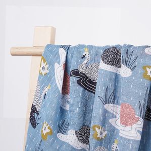 Baby Swaddling Младенческая оберточная ткань Одеяло напечатанное Ванное полотенце Мультфильм Животные Одежда для животных Одеяла Весна и летние Муслины Новорожденные коляски Охватывают WMQ737
