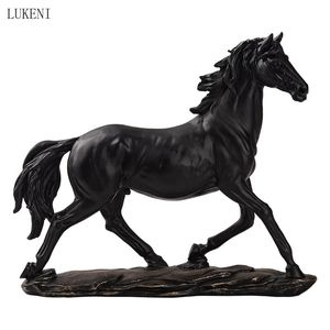 Classical Creative Living Wine Cabinet Entrance Horse Home Furnishing Handicraft Office Study Room Decoration 210414