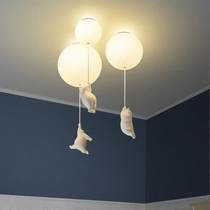 Cartoon Bär Kinderzimmer Led Deckenleuchten Designer Kreative Polar Lampe Für Kinderzimmer Dekor Licht