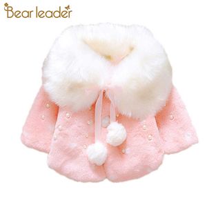 Медведь Лидер детские малыши младенческие девушки одежда милый флисовый мех зима теплый слой верхняя одежда плащ куртка дети милые пальто одежда 210708