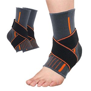 Ankle Support 1pcs Rem Stickad Andningsbar Kompression Basketboll Football Tyngdlifting Running Sport Foot Protector