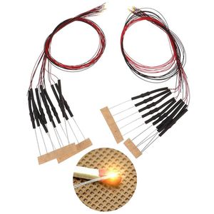 Contas leves 10pcs 20cm t0603wm pré-soldado micro 0,1mm de cobre com fio smd led 0603