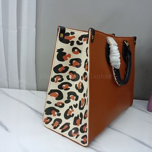 Saco das mulheres totes bolsas de gravação de leopardo de flores Imprimir de alta qualidade sacos de compras de couro bolsas