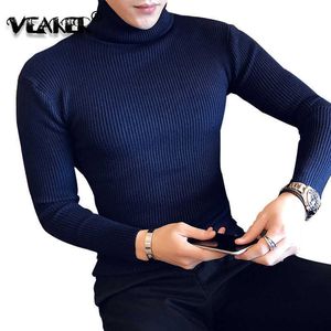 5 cores 2018 mens outono suéteres de inverno pulôver masculino macho camisola camisola jumper malha alta tartaruga pescoço black blackeathers m-xxl y0907