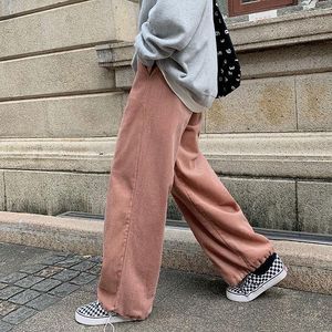 Calças femininas capris corduroy mulher cintura alta plus size estilo coreano reto cordão solto namorado streetwear casual senhoras longos tr