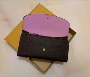 Portamonete Portafogli da donna Borsa con cerniera Borsa da donna Portacarte di moda Tasca lunga da donna Borse da donna NO Box Dust Bags portafoglio firmato 60136 # rt