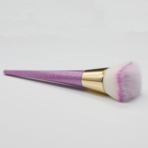 Spot Direct Sale Single Professional Makeup Brush Purple Plastic Habel