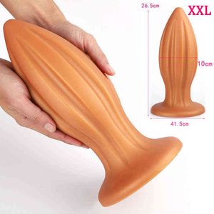 NXY Zabawki analne 10 cm Grube ogromne wtyczki silikonowe Big Butt wtyczki Vagina Anus Expanced Prostate Masażer Erotyczne Sex Zabawki dla mężczyzn Kobiety Gay 1125