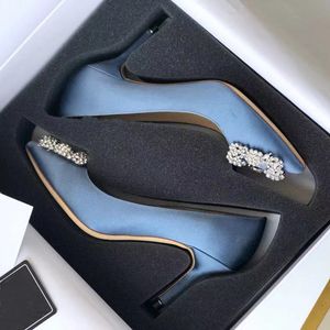 Ladies high heel dress shoes silver gray black bridal wedding rayon satin rhinestone crystal flat stiletto heels
