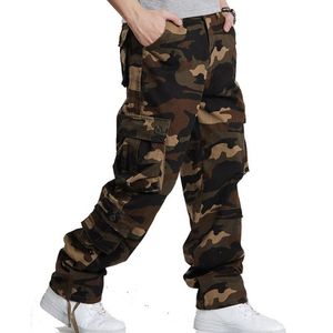 Camouflage Tactical Mens Cargo Spodnie Mężczyźni Joggers Wojskowy Casual Cotton Army Spodnie Drop Rozmiar 29-44 Mężczyźni