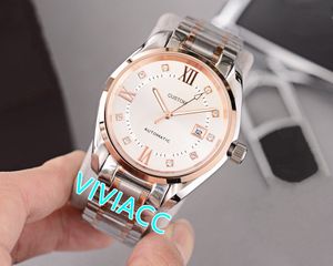 Klassische Männer Edelstahl Quadrat Diamant Uhren neue automatische mechanische römische Zahl Armbanduhr männlich Kalender Uhr 41mm