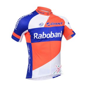 Jazda na rowerze Jersey Pro Team Rabobank Mens Letnie Szybkie Suche Sporty Jednolite Koszule Rowerowe Rowerowe Topy Wyścigi Odzież Outdoor Sportswear Y21042323