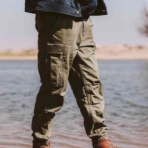 Winter Cargo Hosen Männer Mode Knöchellange Multi-Taschen Hip Hop Streetwear 100% Baumwolle Hosen SJ131194 210715