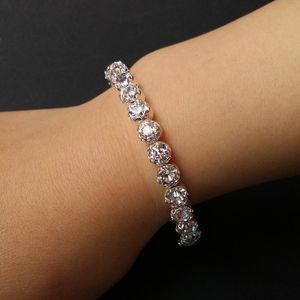 Bangle Elegant Big Crystal Rhinestone Stretch Bracelets Gold Color And Silver Plated Bridal Wedding Cuff Bangles For Women