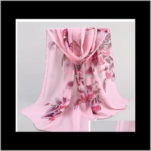 Sarongs wraps hattar, halsdukar handskar mode aessories droppe leverans 2021 vår och sommar magpie primula figur damer chiffon lång silke yi